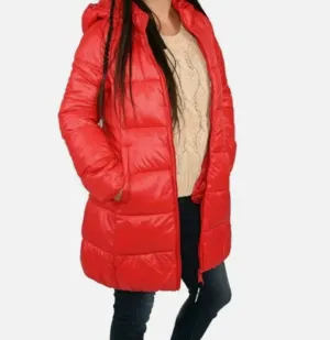 JUICY COUTURE New NWT! Candy RED PUFFER Jacket, sz Medium, Water Repellent