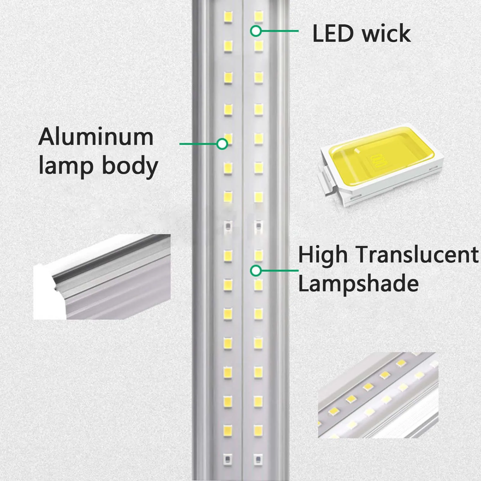 2ft LED Grow Light For Seed Starting With Stand, Indoor Grow Lights For Seedlings, Height Adjustable Seed Starter Light Full Spectrum Table Top Grow Light For Indoor Growing Vegetables, Plants