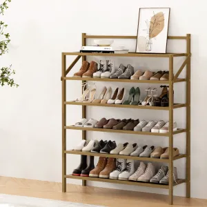 6-Tier Foldable Bamboo Shoe Rack, Fits 18 Pairs - Artiss