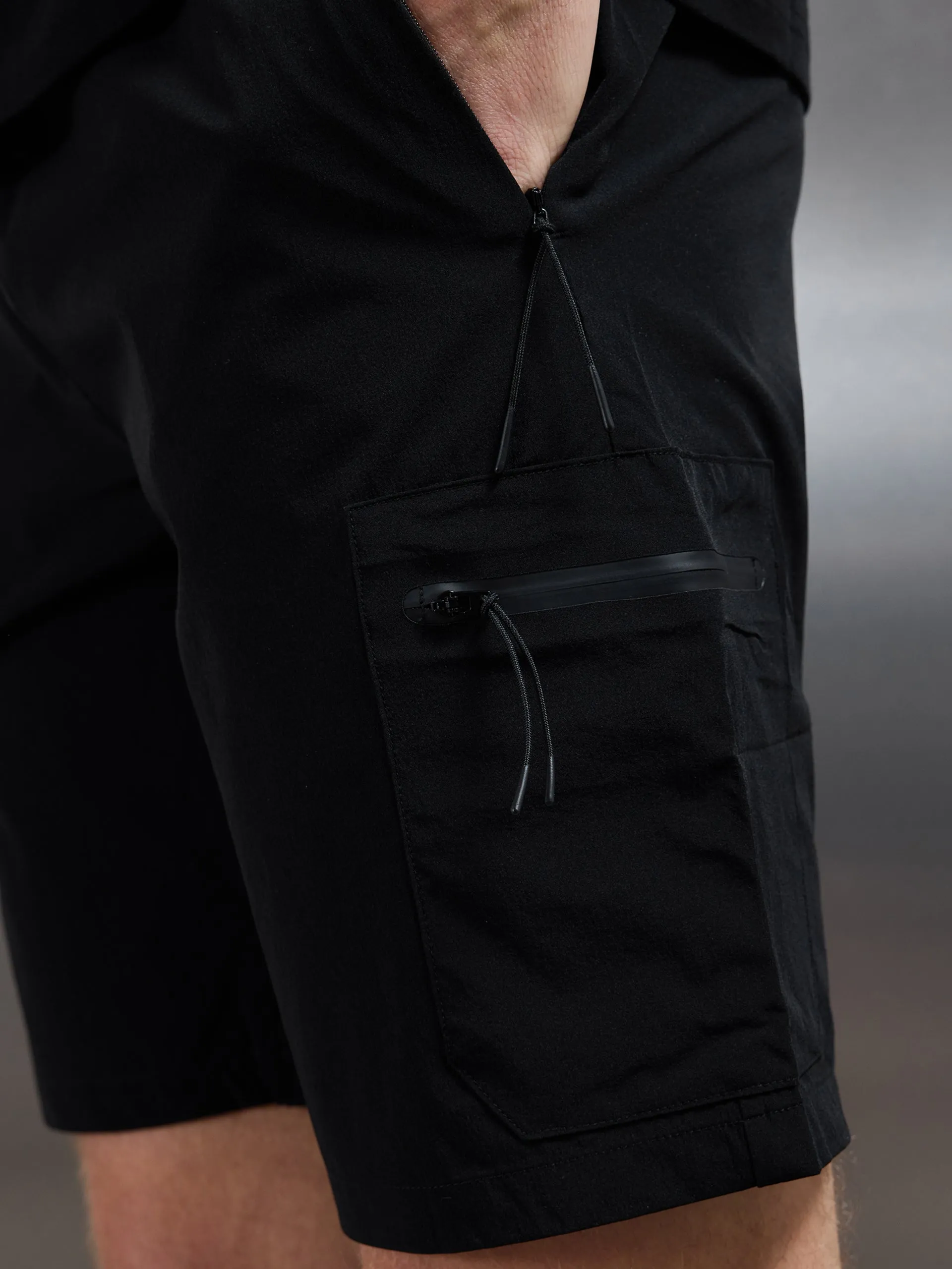 Active Cargo Short in Black