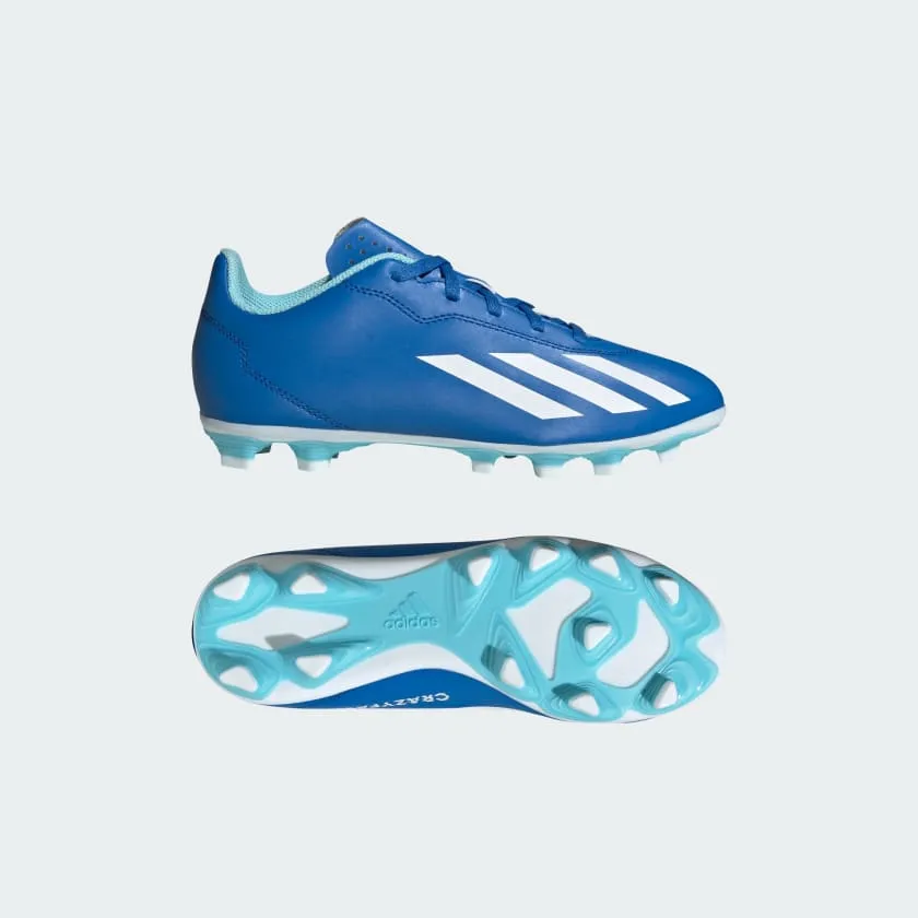 adidas X Crazyfast .4 FxG Boots- Royal/White/Red- JUNIOR