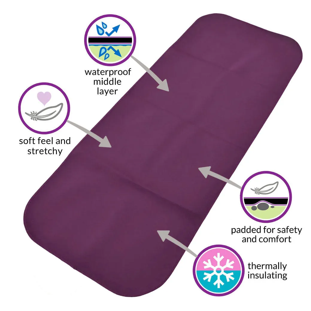 Adult Changing Mat - Aubergine/Black (UK TAX Exempt)