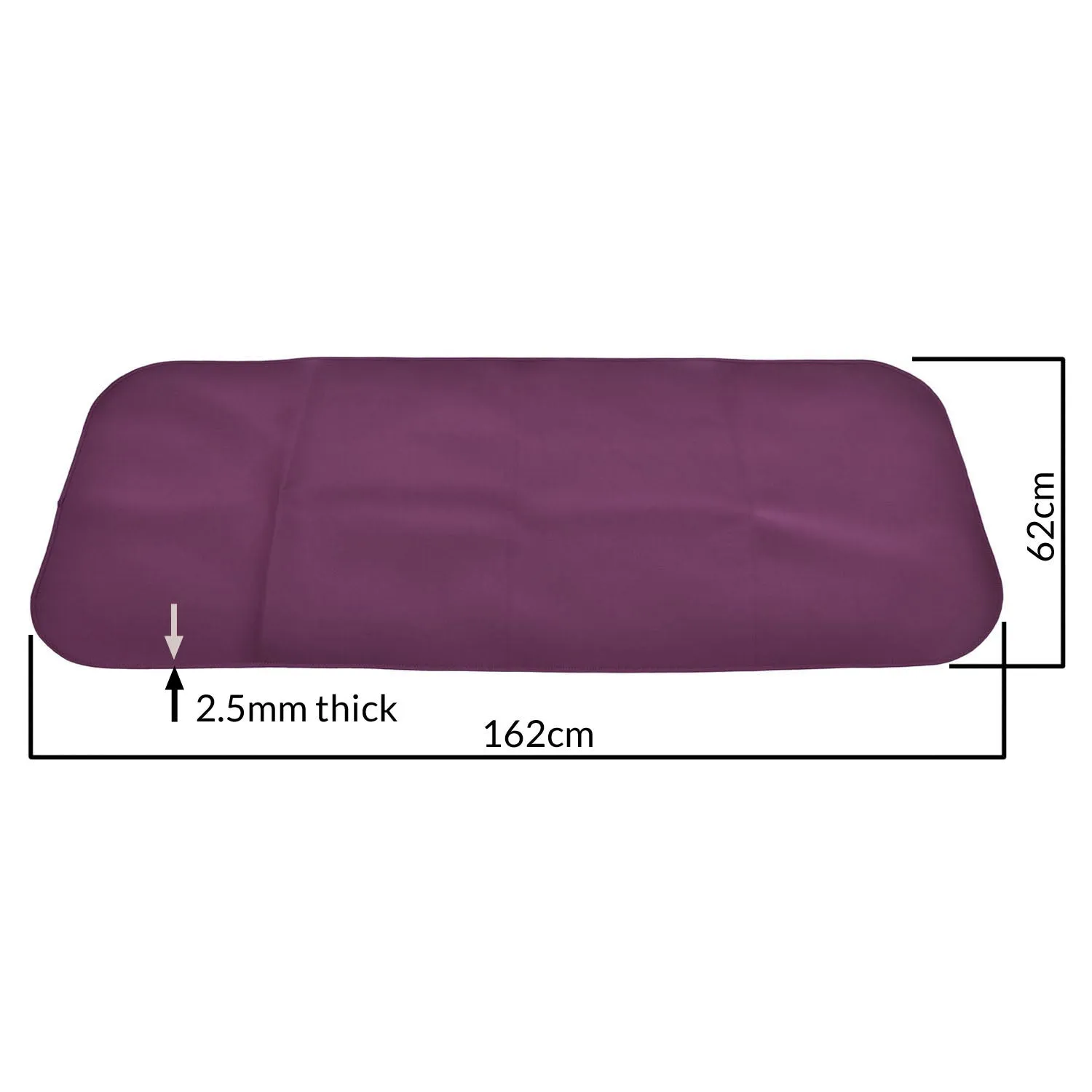 Adult Changing Mat - Aubergine/Black (UK TAX Exempt)