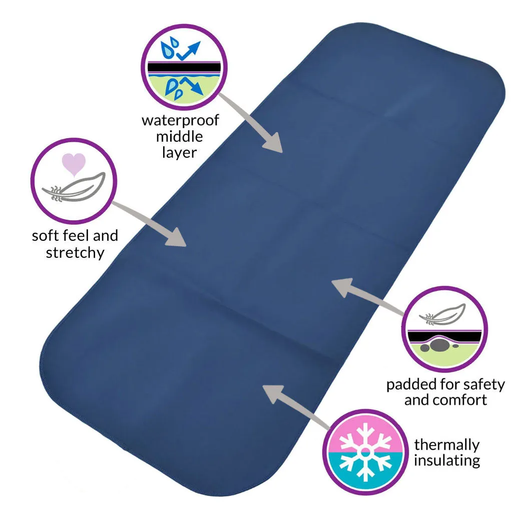 Adult Changing Mat - Steel Blue/Black