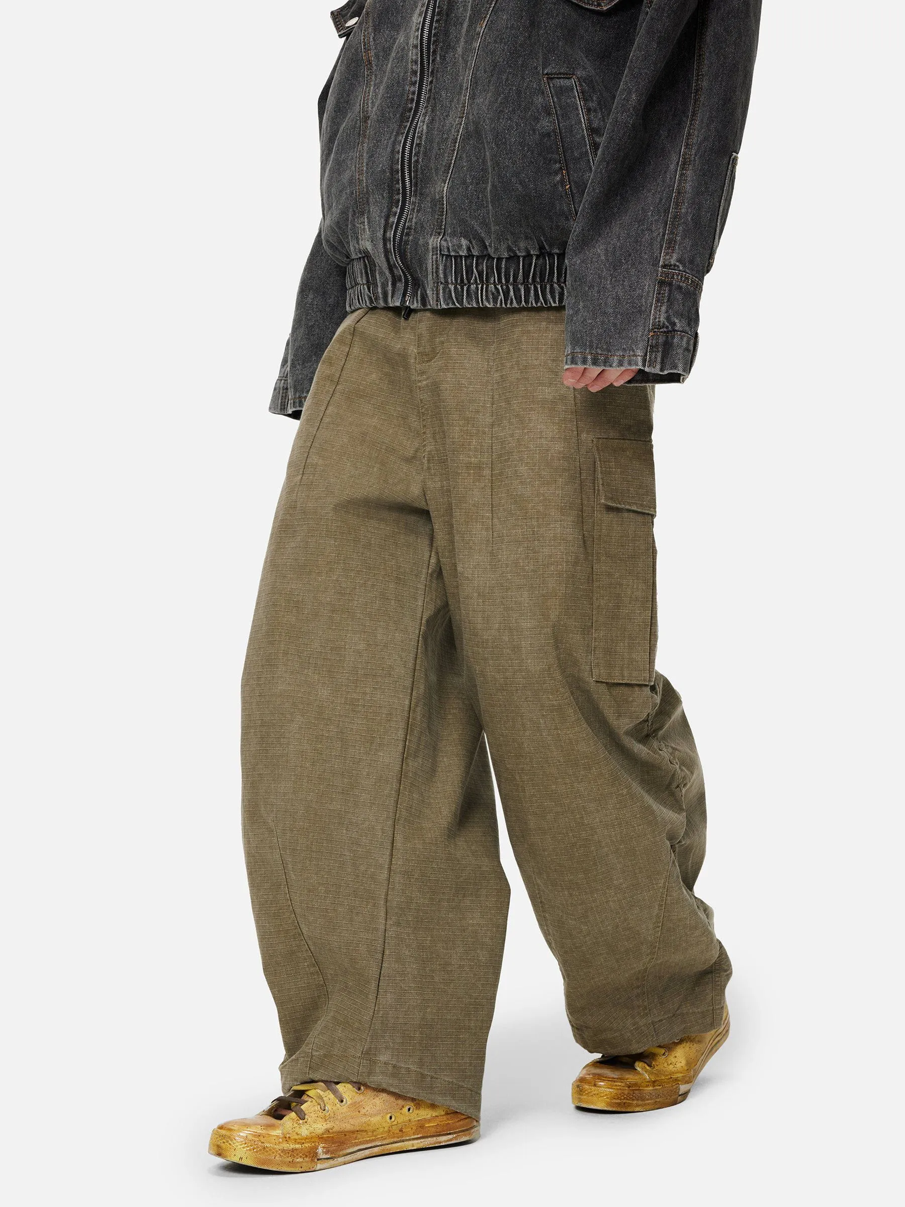 Aelfric Eden Multi Pocket Plaid Cargo Pants