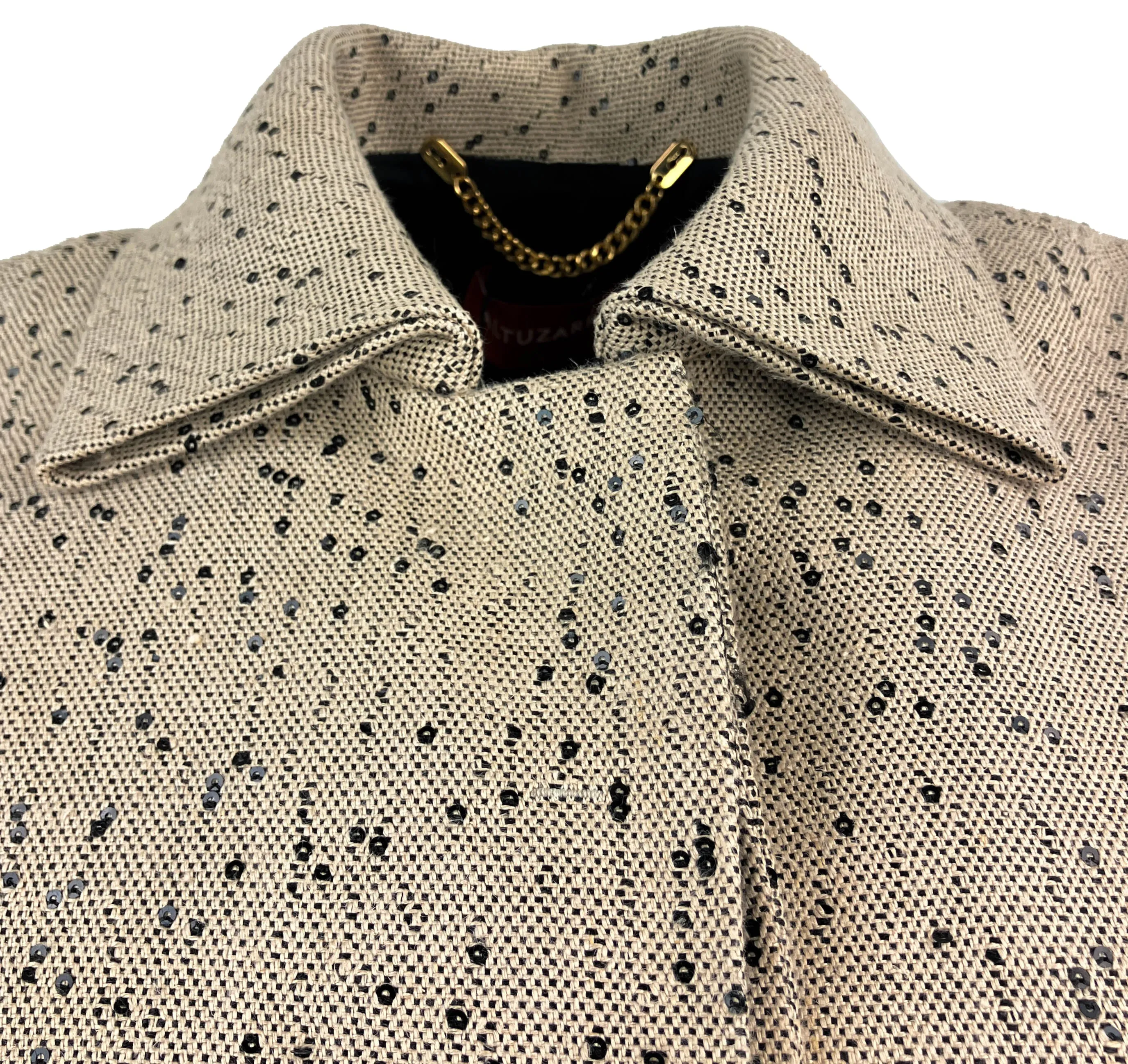 Altuzarra Sequined Tweed Coat in Natural