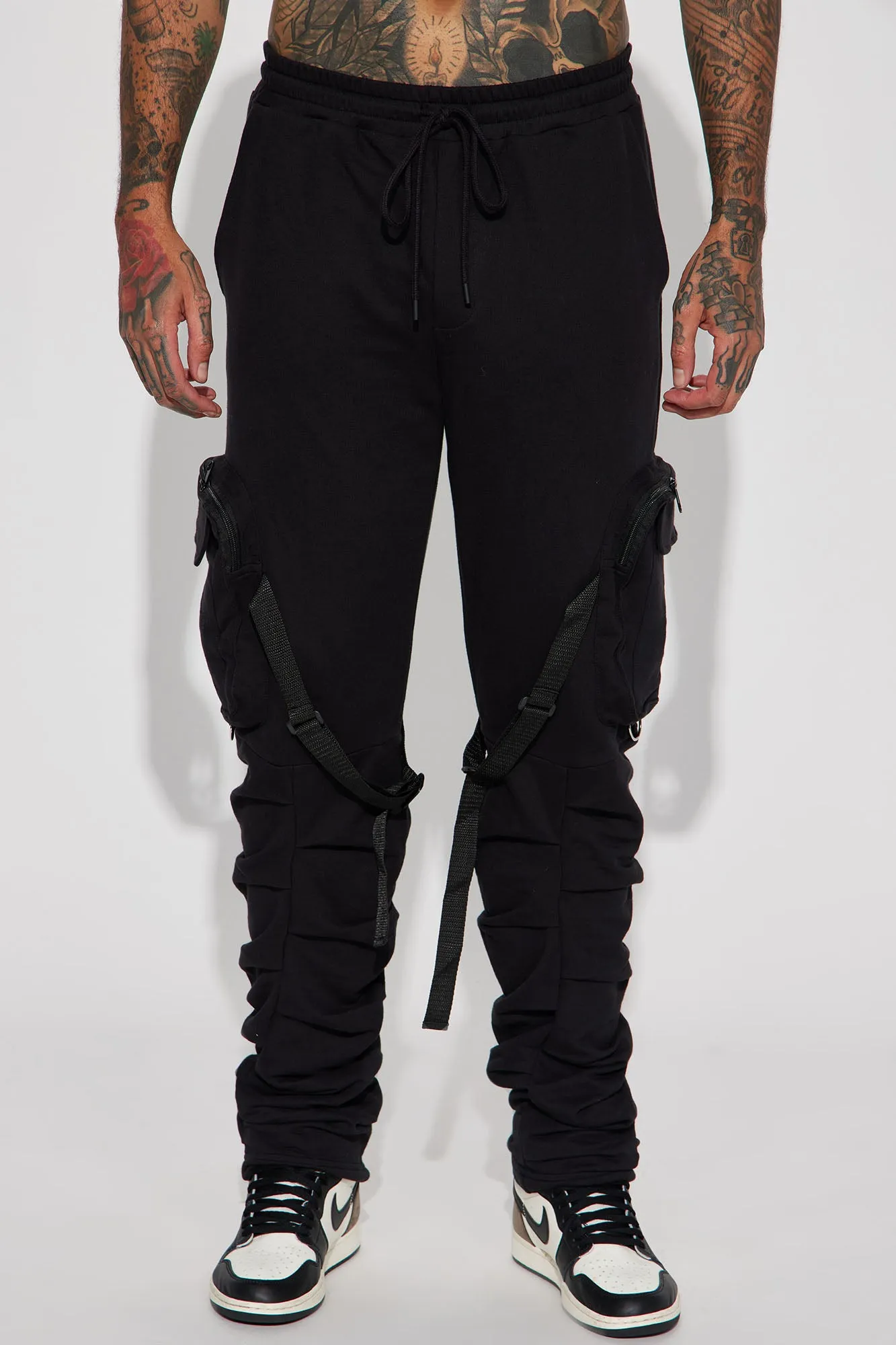 Arrange The Time Cargo Pants - Black