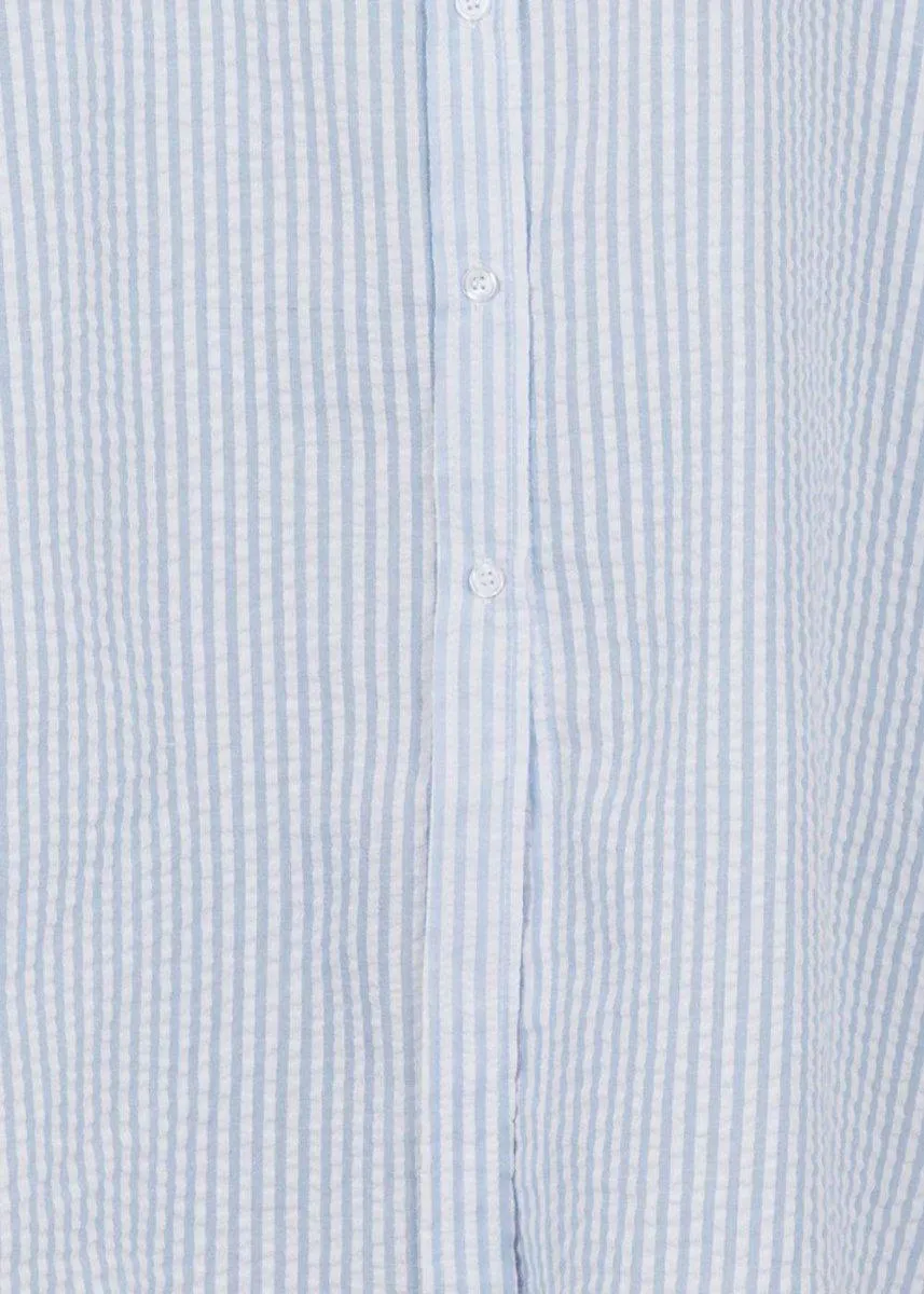 Astana Stripe Shirtdress - Light Blue