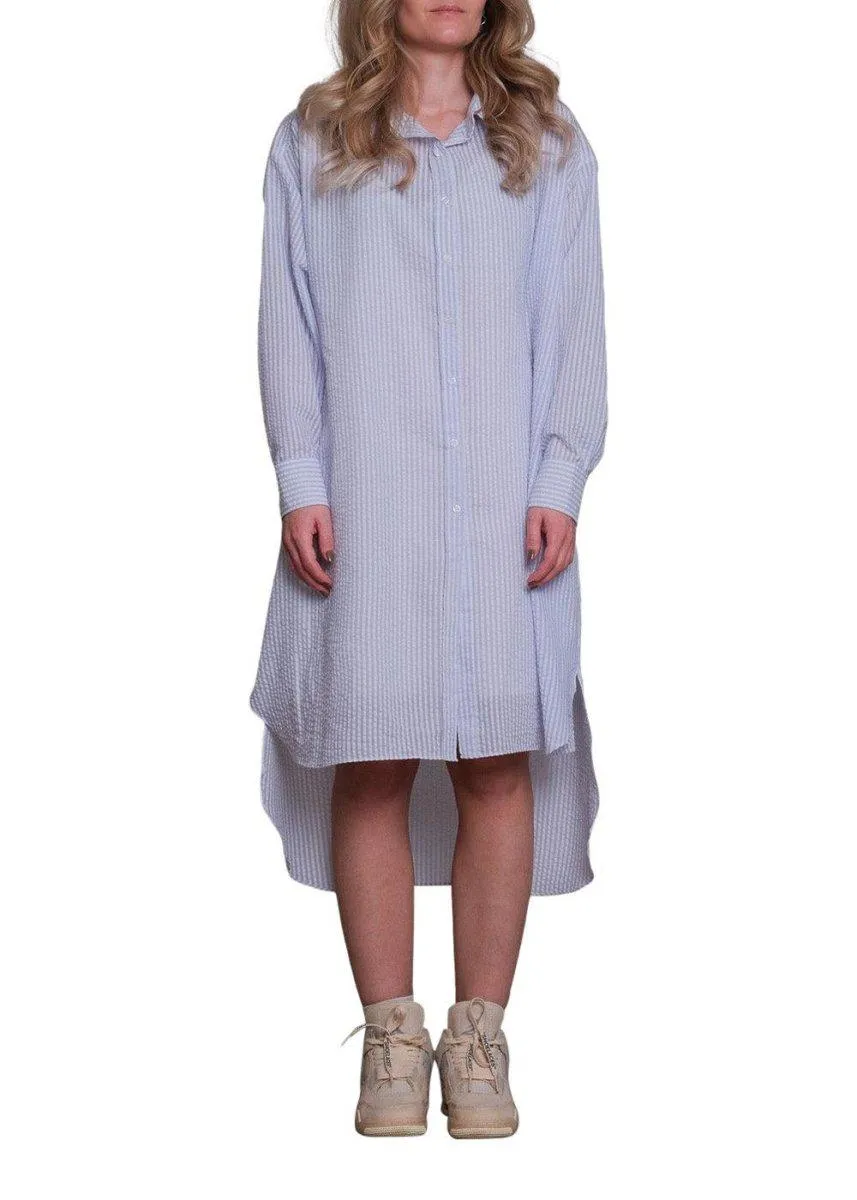 Astana Stripe Shirtdress - Light Blue