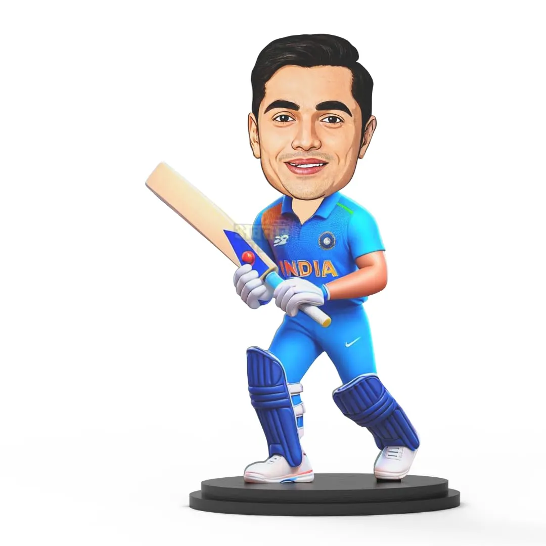 Avatar Studio Personalized Gift for Friends, Brother, BFF, Boyfriend, Father Character Caricature Photo Frame Unique Design Customized Gift for Friends & Family (Cricket Batsman)