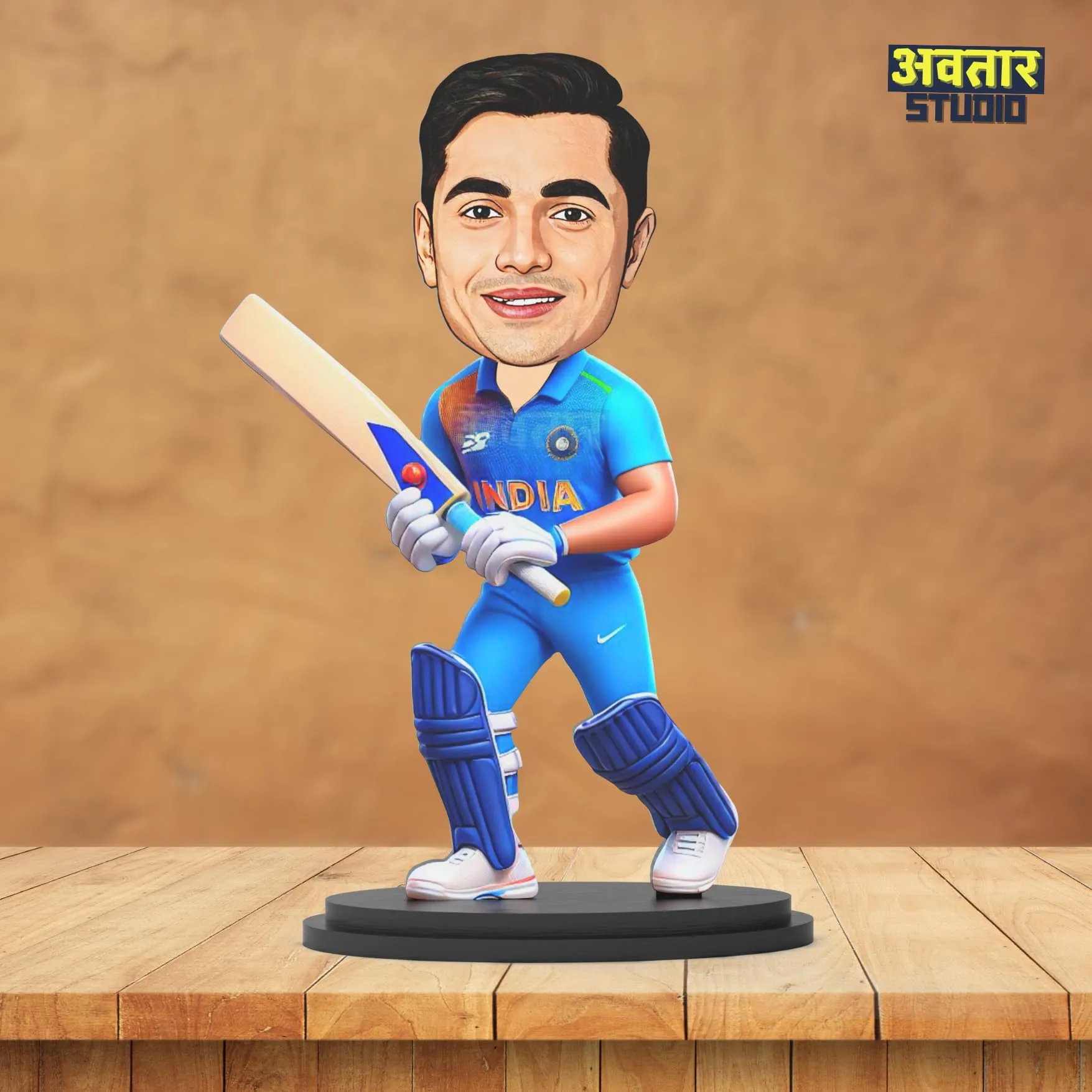 Avatar Studio Personalized Gift for Friends, Brother, BFF, Boyfriend, Father Character Caricature Photo Frame Unique Design Customized Gift for Friends & Family (Cricket Batsman)