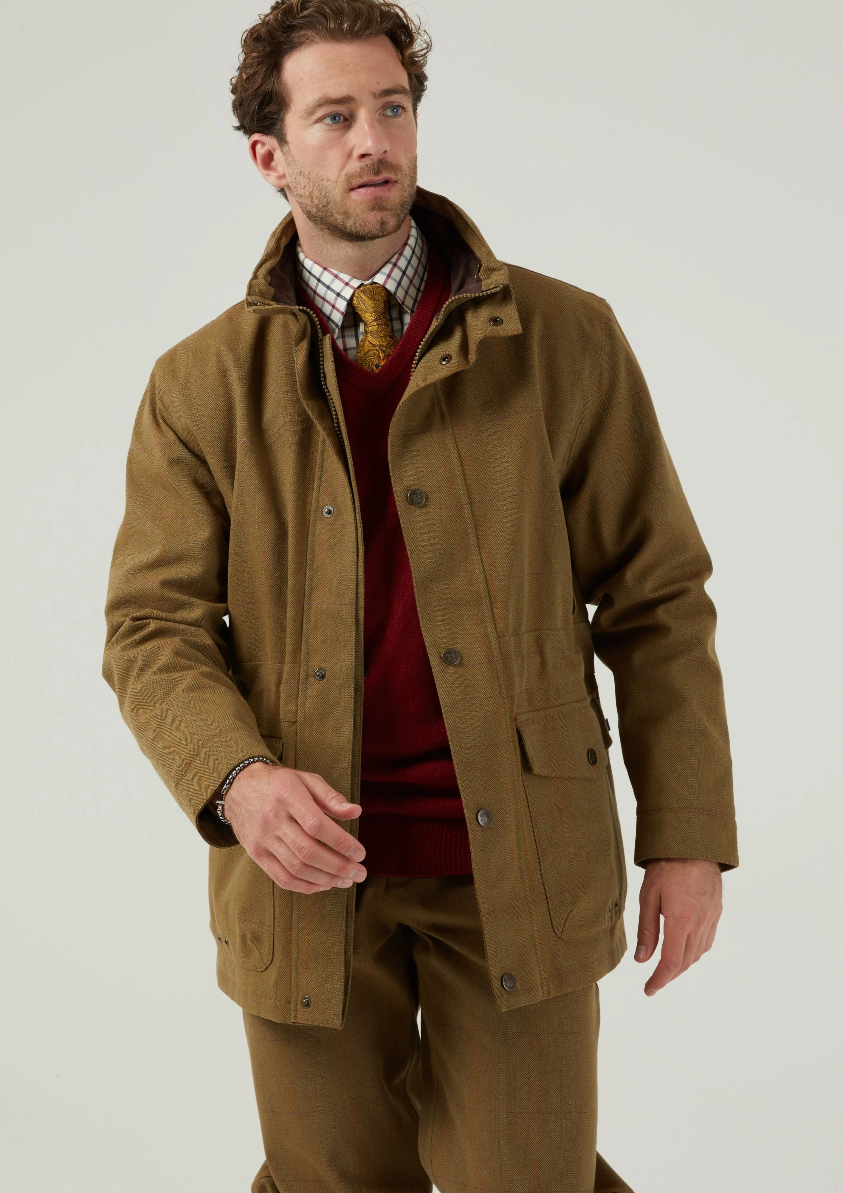 Axford Men's Waterproof Lightweight Field Coat In Aspen - Shooting Fit