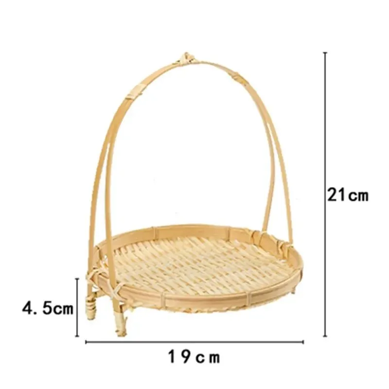 Bamboo Weaving Food Basket Rack - Chic Bamboo Food Storage and Kitchen Decor Tray