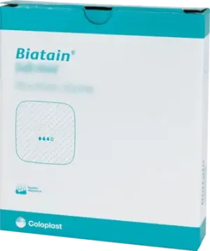 BIATAIN foam dressing 10x10 cm, gently adhesive