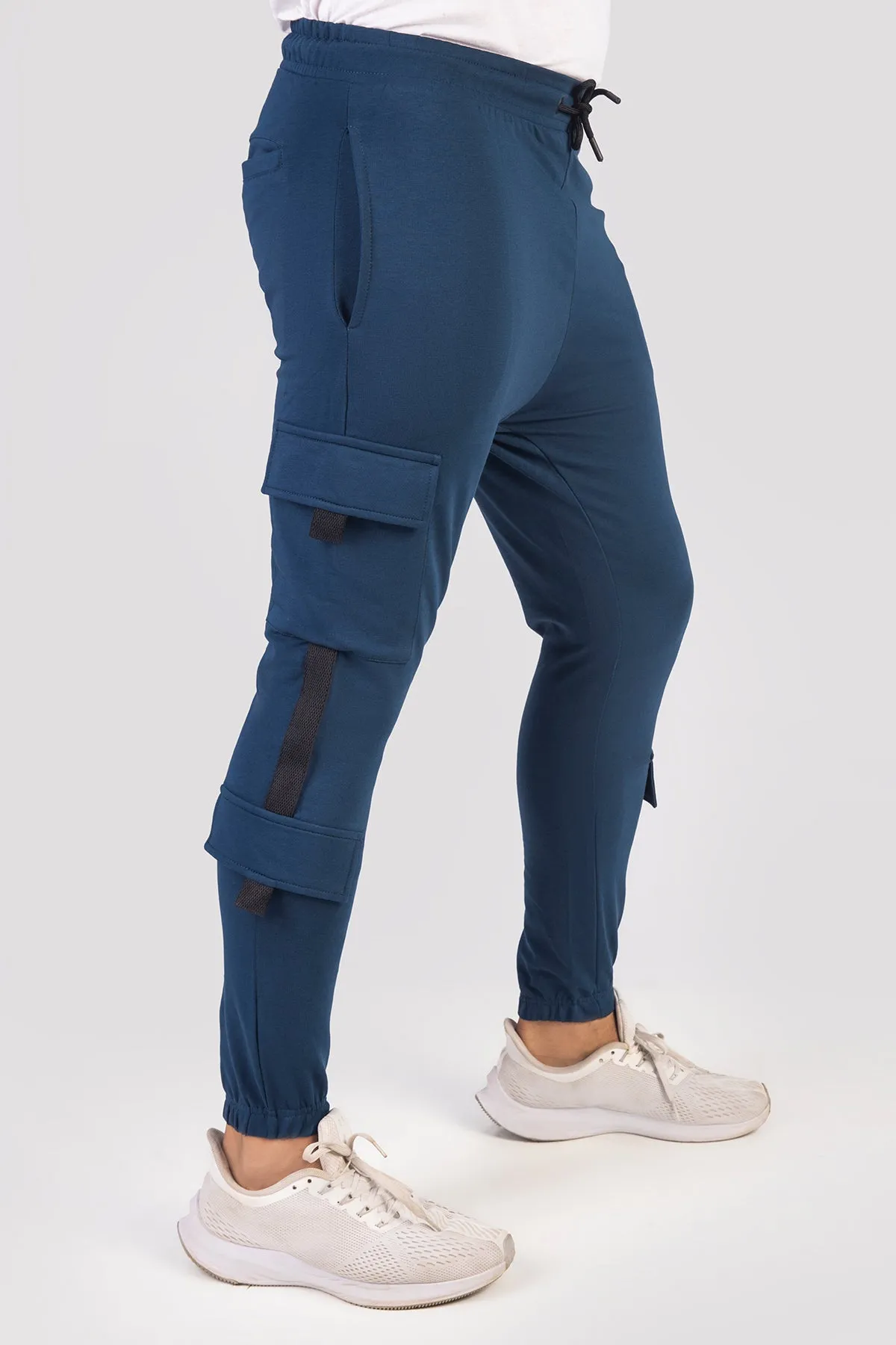 Blue Cargo Jog Pants - W23 - MTR094R