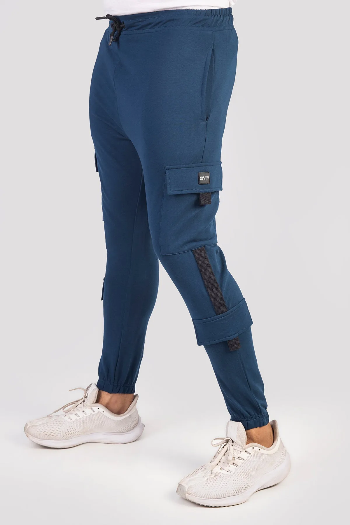 Blue Cargo Jog Pants - W23 - MTR094R