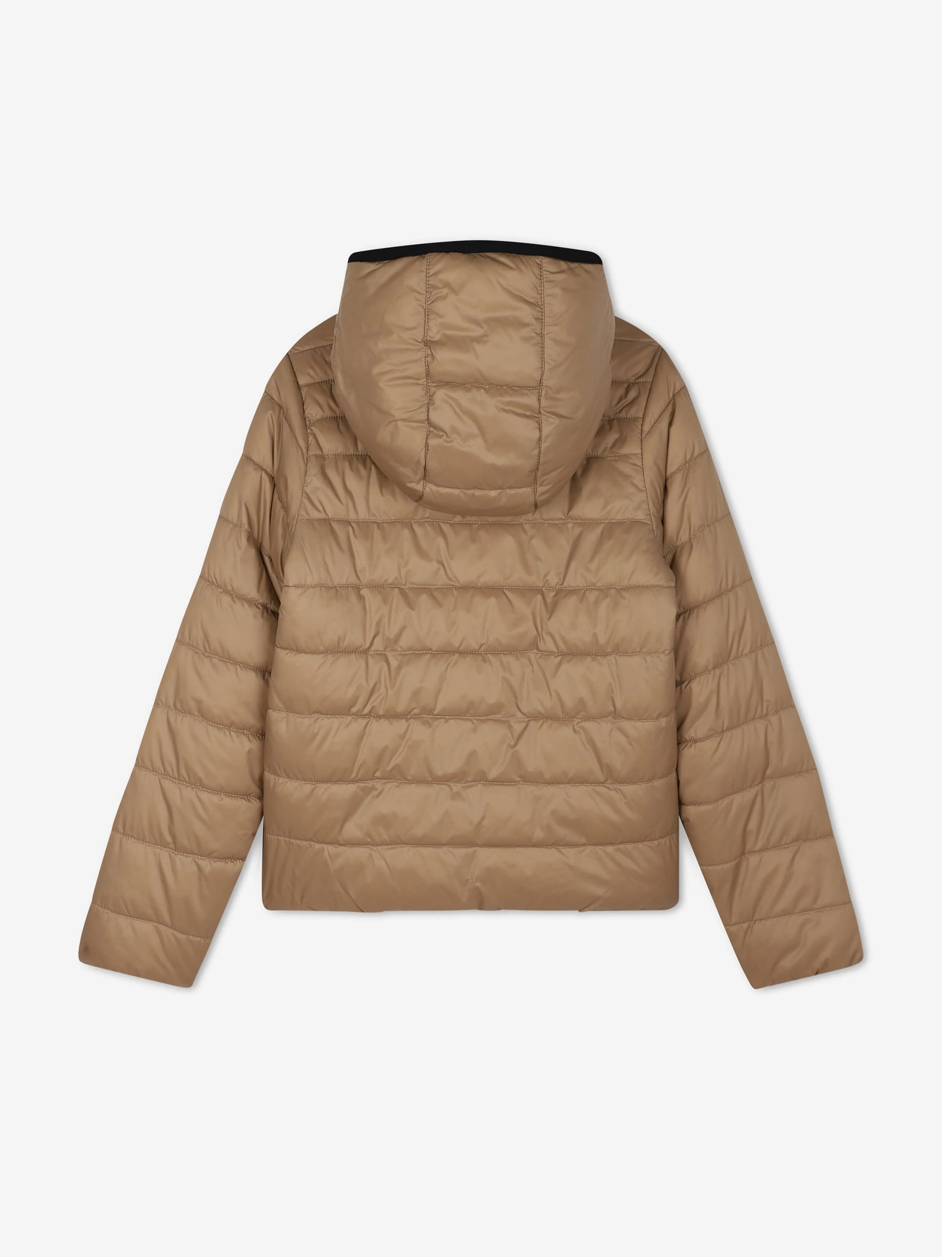 BOSS Boys Reversible Puffer Jacket in Brown