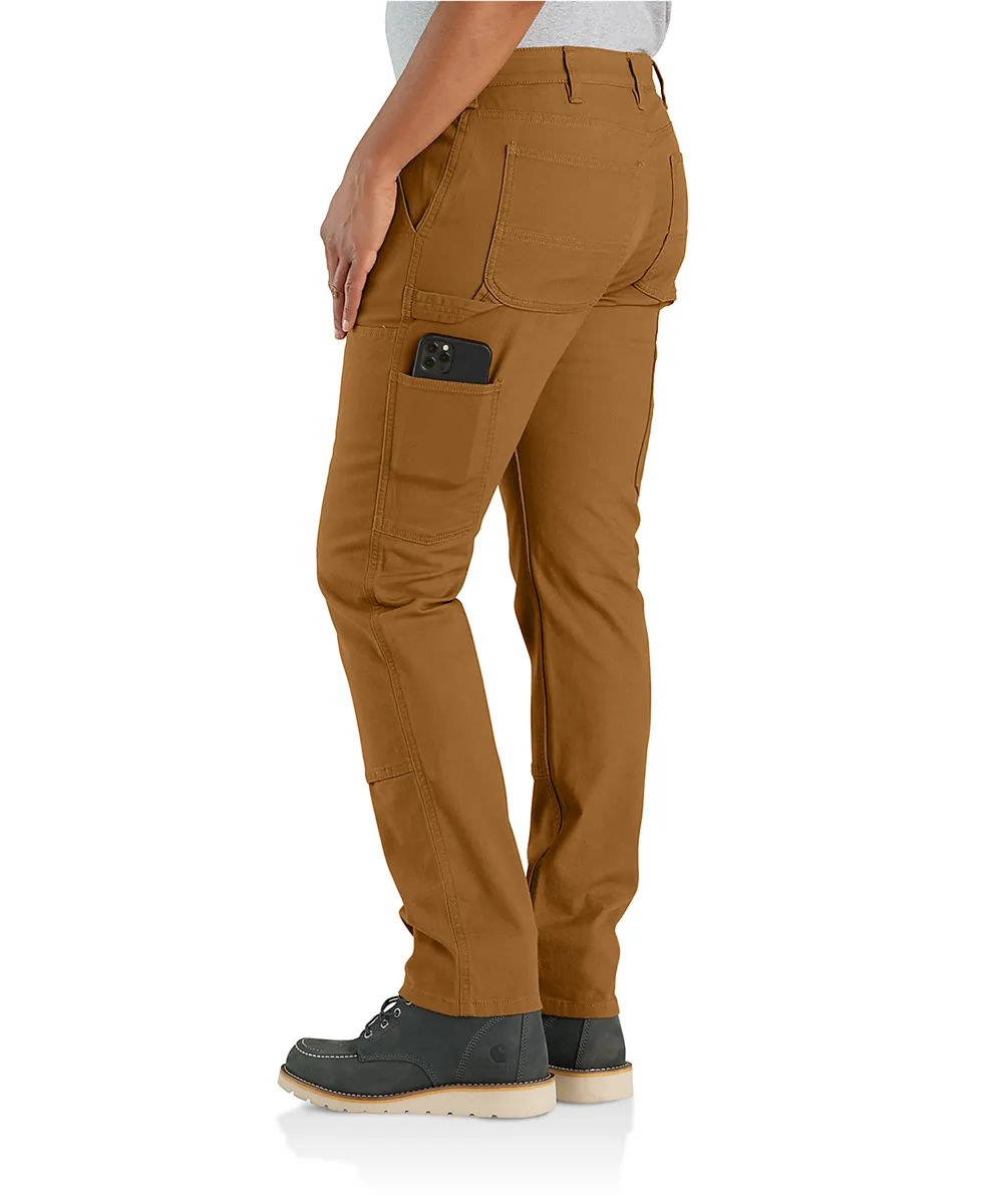 Carhartt Women's Relaxed Fit Double Front Canvas Work Pants - Carhartt Brown