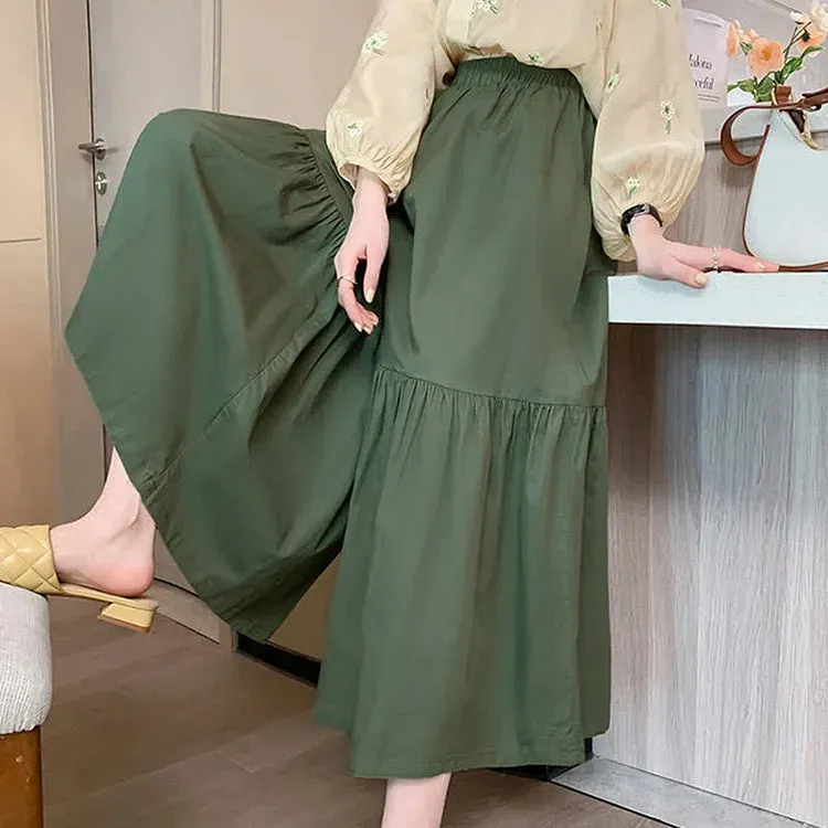 Casual High Waist Ruffle Wide Leg Flare Palazzo Pants