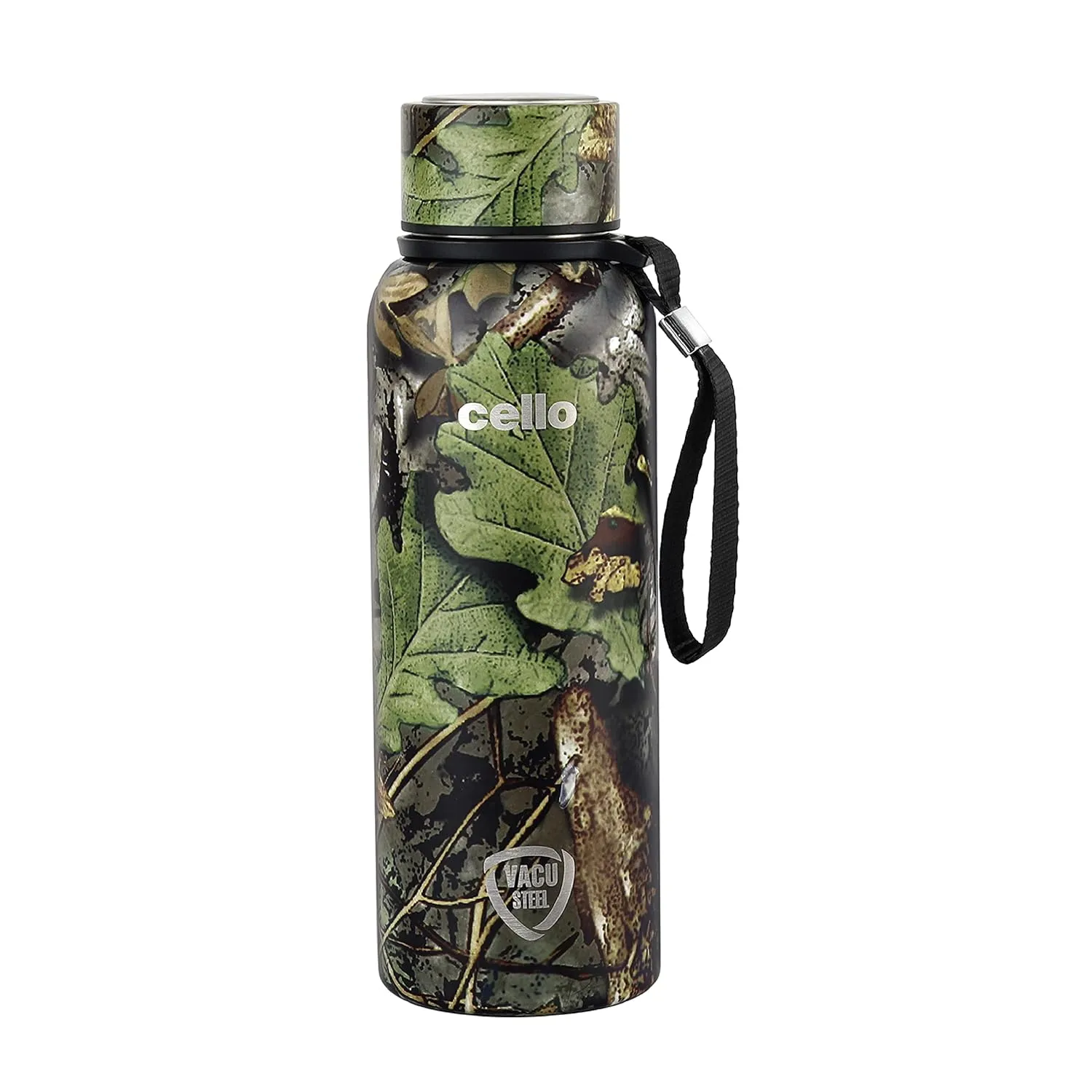 Cello Duro Tuff Steel Series- Duro Deezee Kent Double Walled Stainless Steel Water Bottle with Durable DTP Coating, 550ml