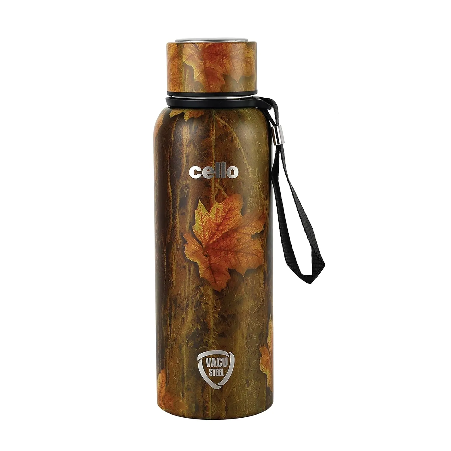 Cello Duro Tuff Steel Series- Duro Deezee Kent Double Walled Stainless Steel Water Bottle with Durable DTP Coating, 550ml