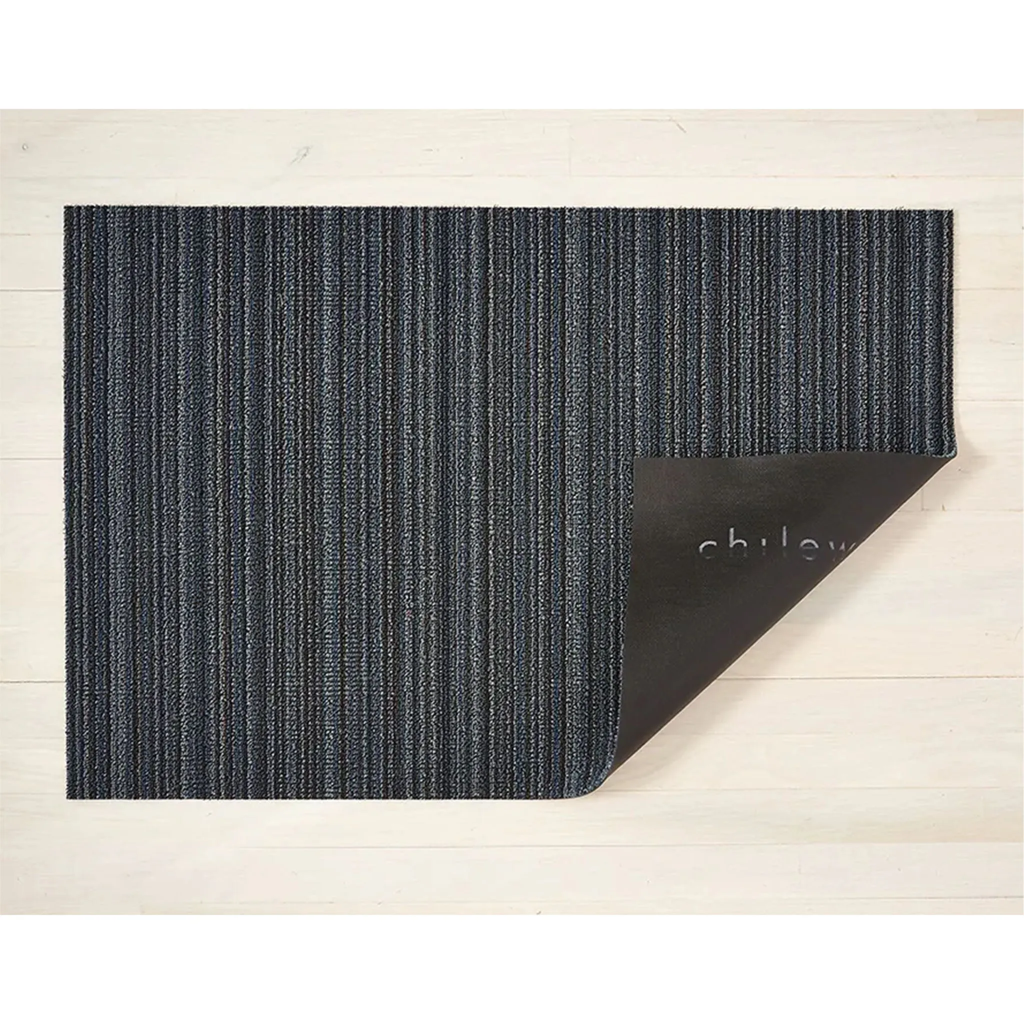 Chilewich Blue Skinny Stripe Shag Mat