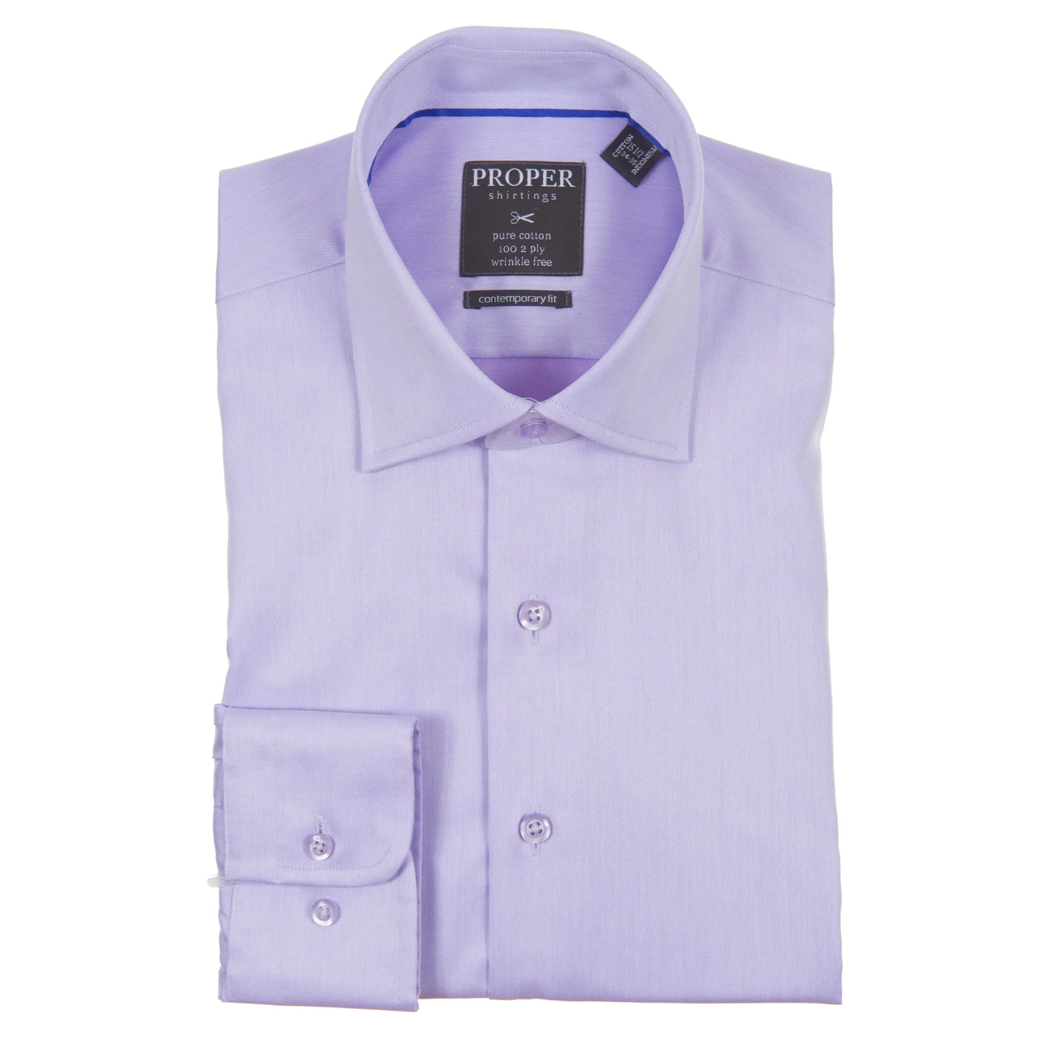 CHRISTOPHER LENA: Slim Fit Men's Dress Shirt- Lavender