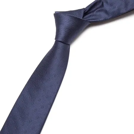 Classy Men Blue Mini Circle Skinny Tie