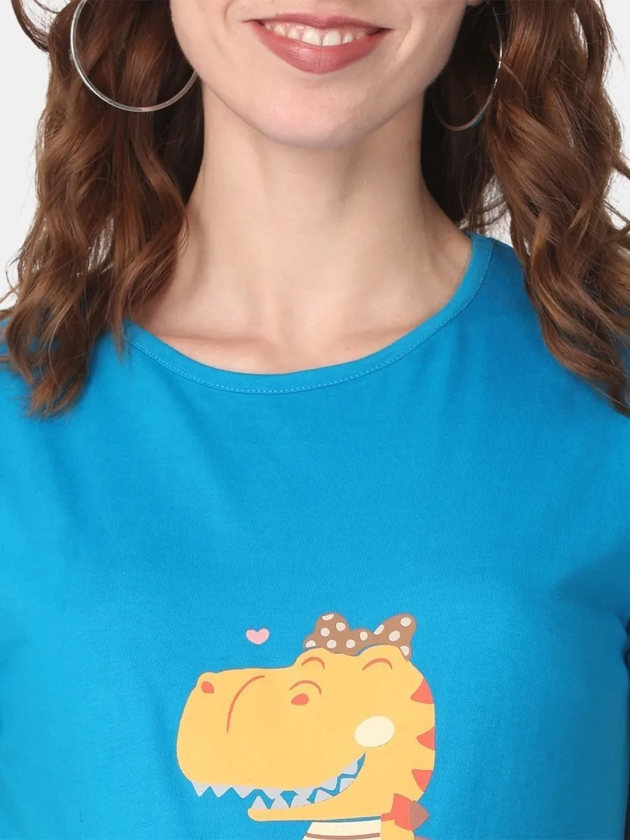 Combo Of Pregasaurus & Mommy To be Maternity T-Shirt Dress