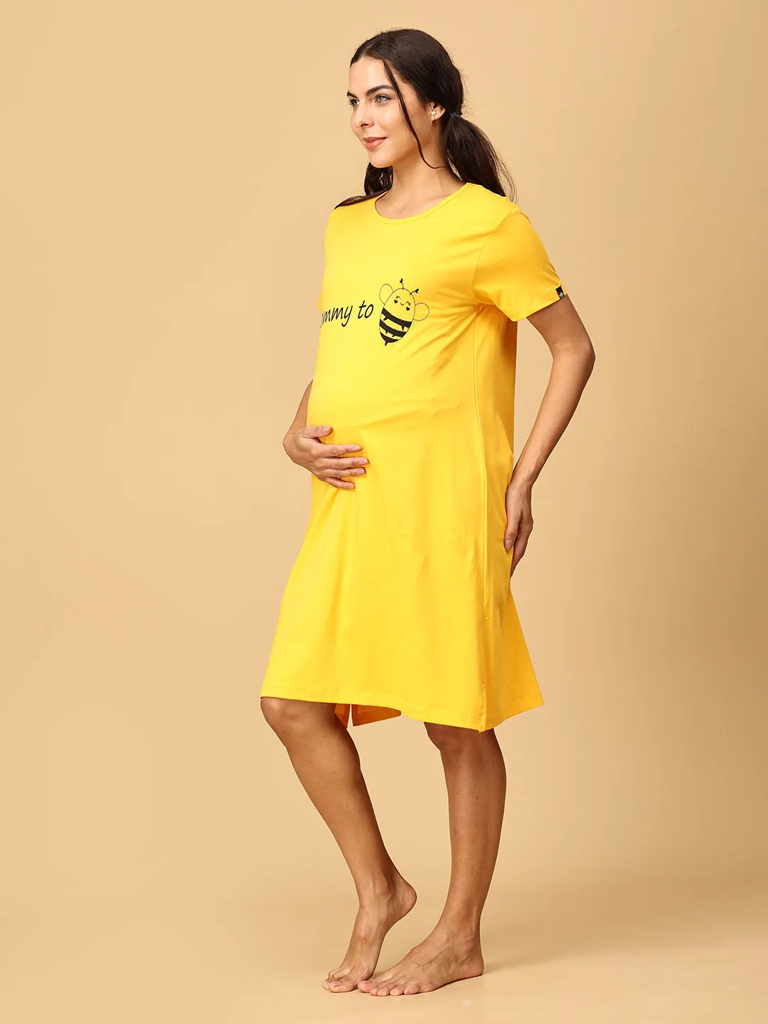 Combo Of Pregasaurus & Mommy To be Maternity T-Shirt Dress