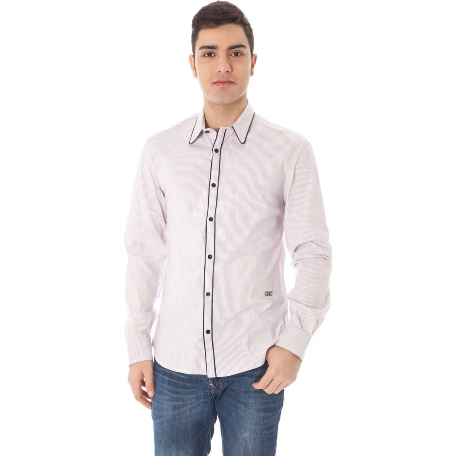 Costume National Pink Cotton Men Shirt