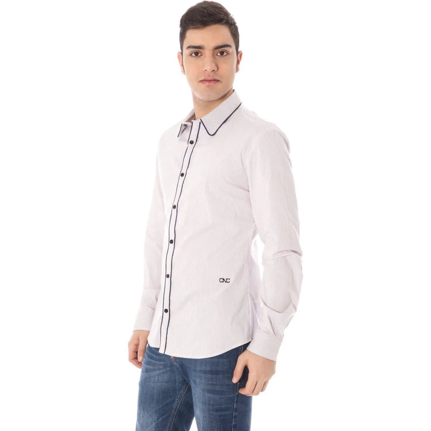 Costume National Pink Cotton Men Shirt