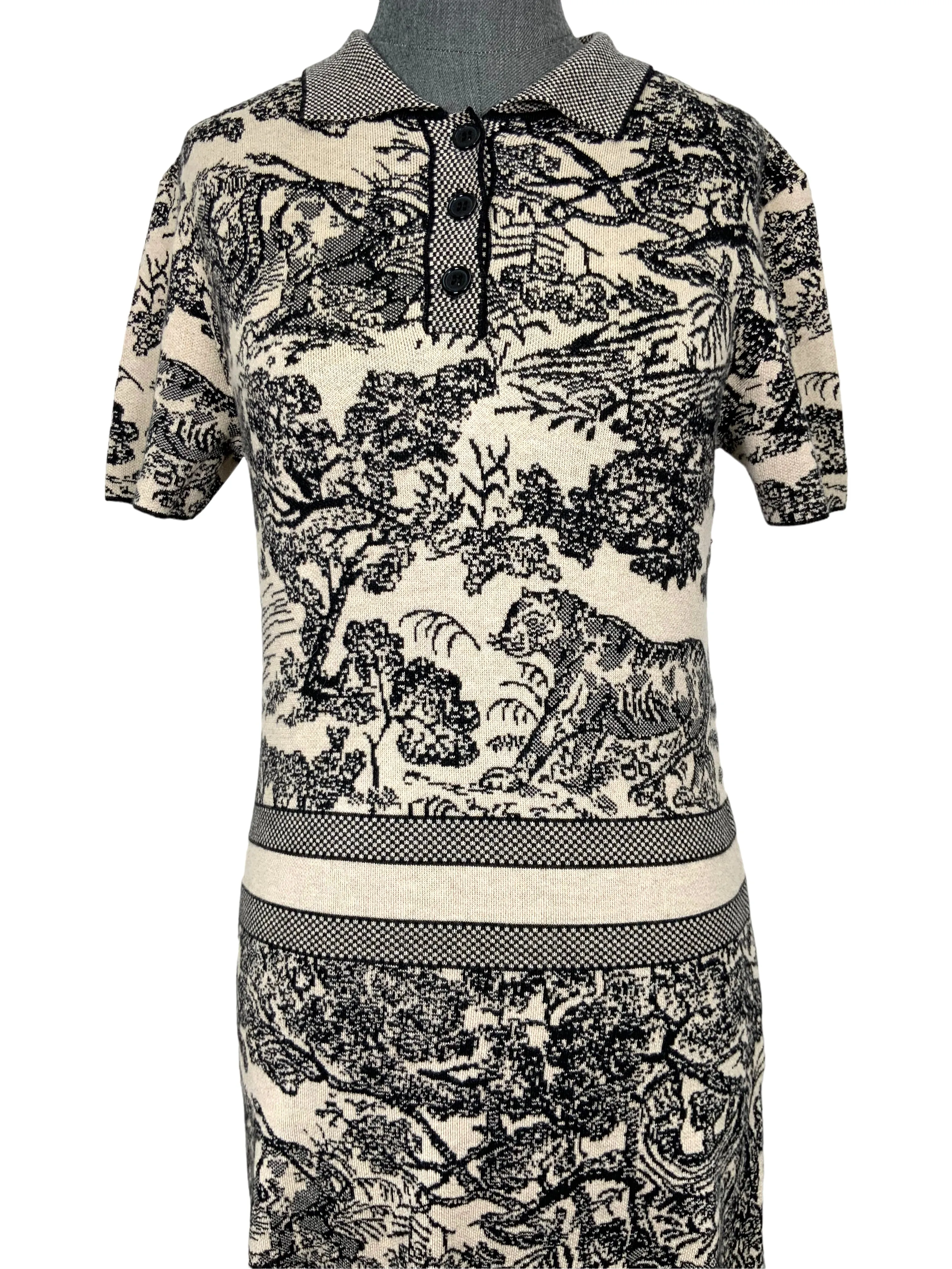 Dior Toile de Jouy Jungle Printed Dress Size M