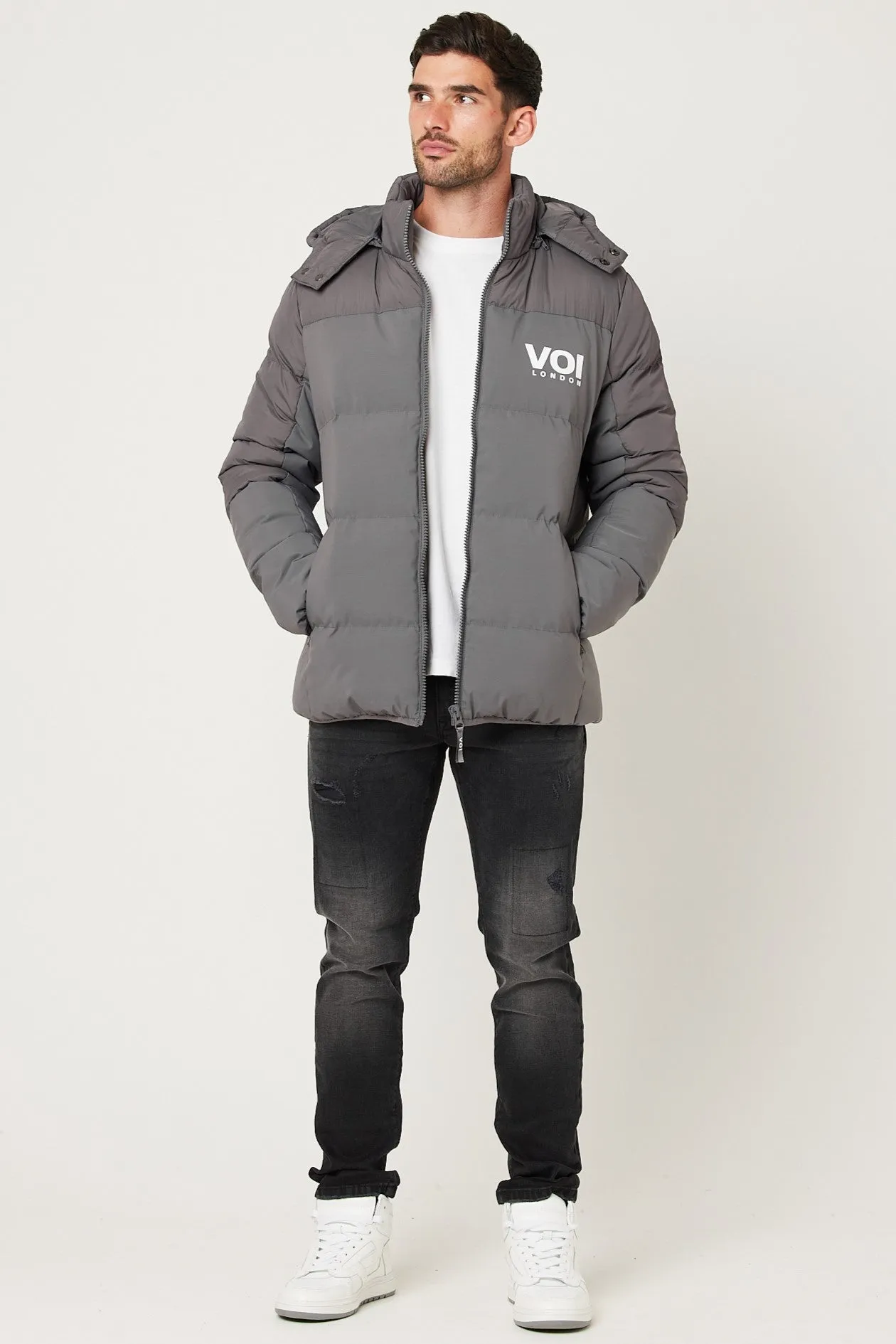 Downsbury Puffer Jacket - Grey