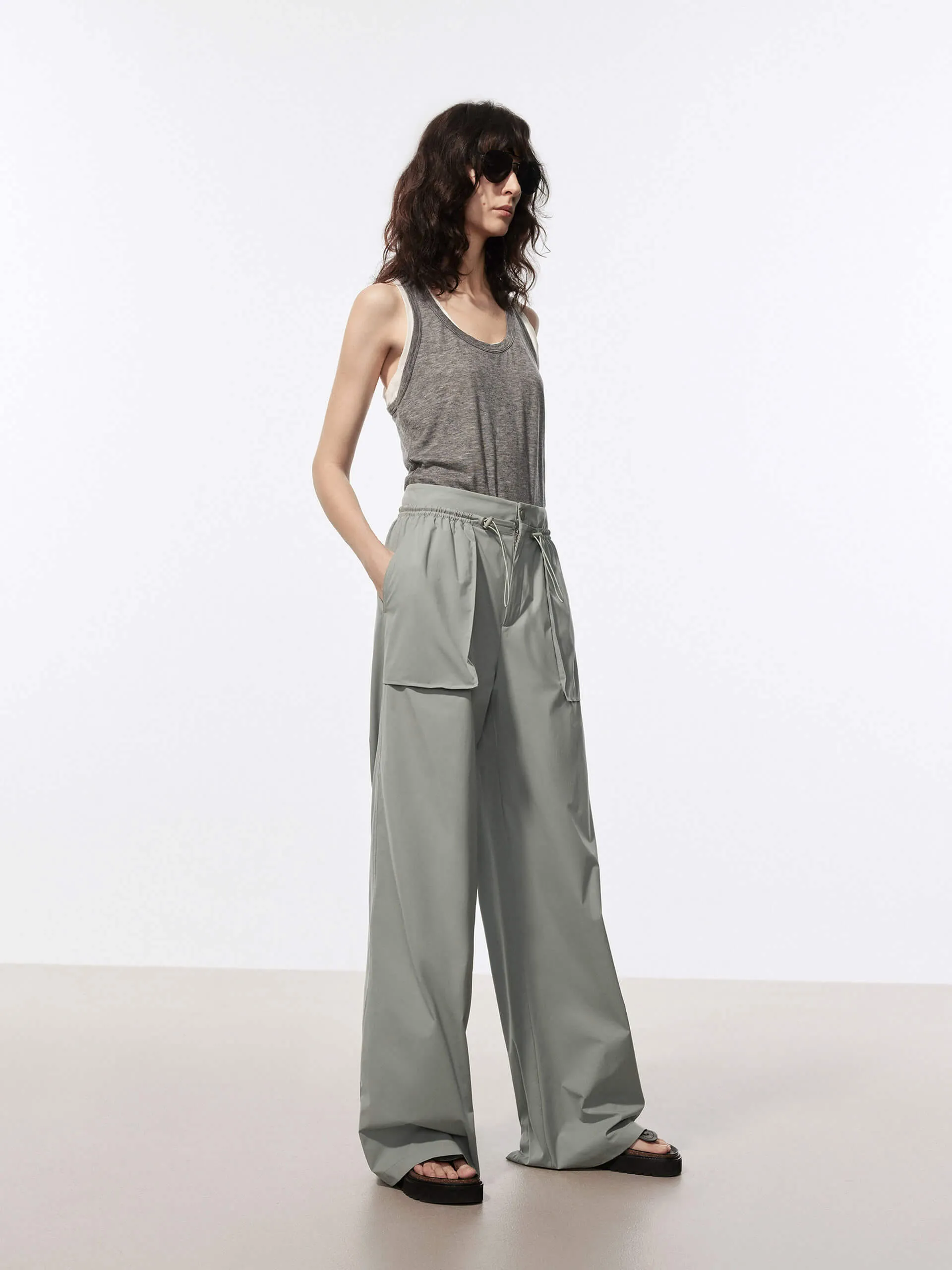 Drawstring Detail Pocket Pants