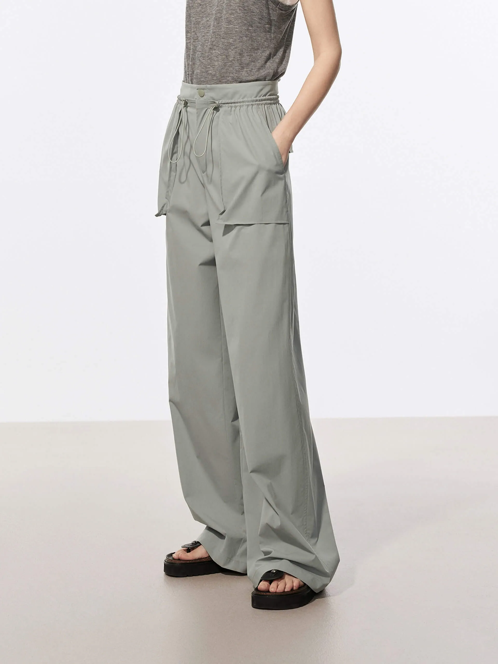 Drawstring Detail Pocket Pants