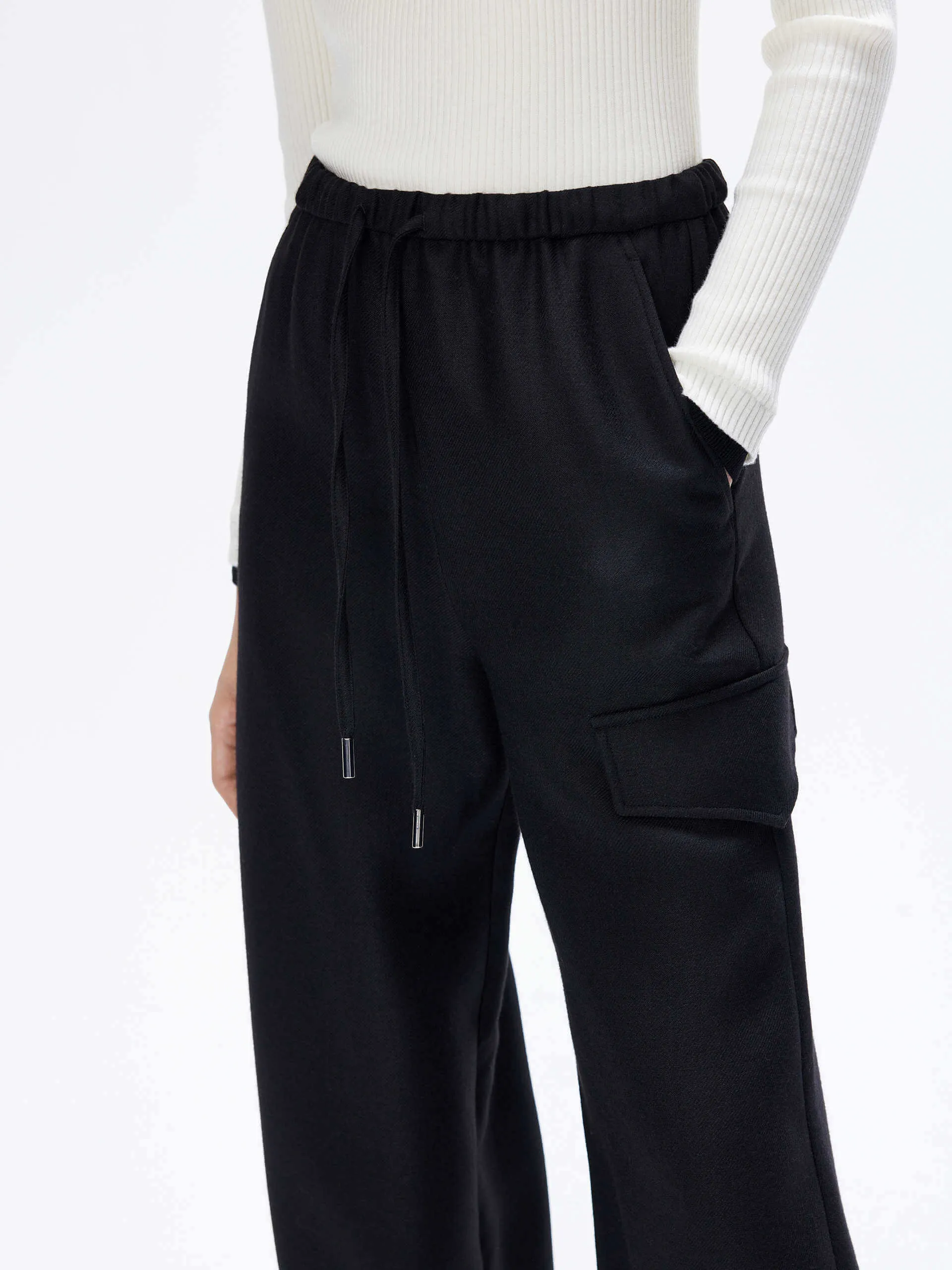 Drawstring Straight Leg Pants