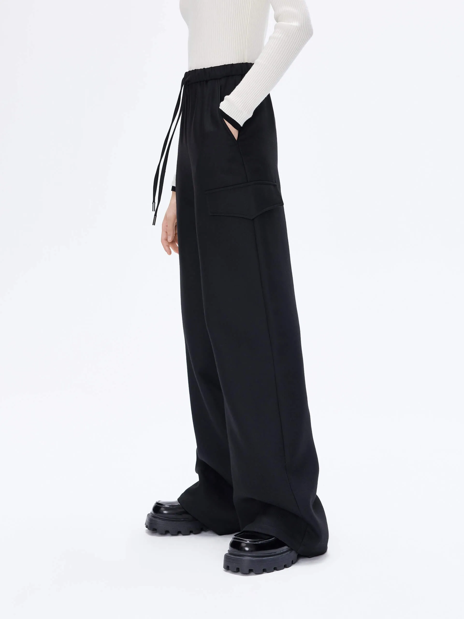 Drawstring Straight Leg Pants