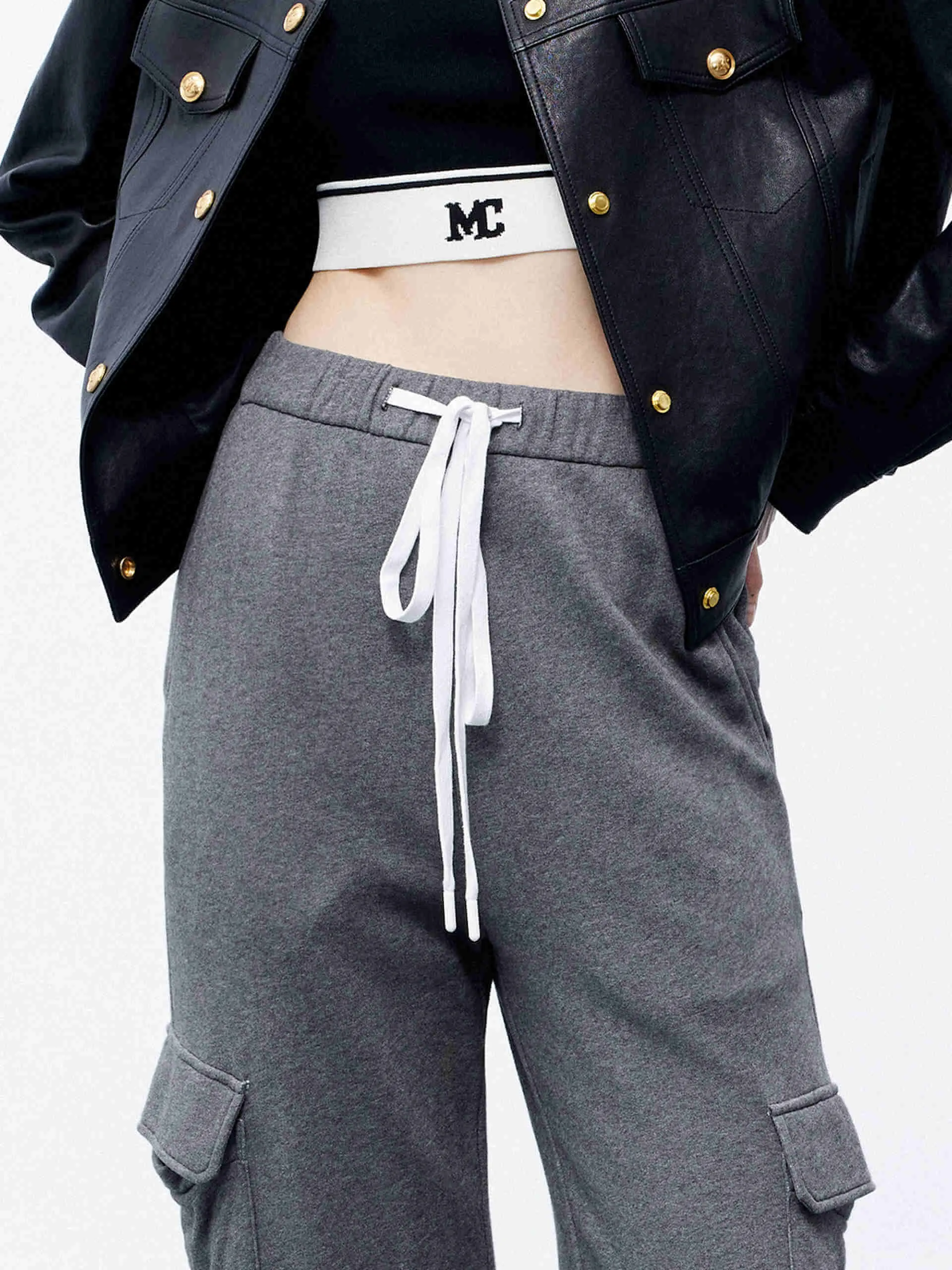 Drawstring Waist Cotton Pants