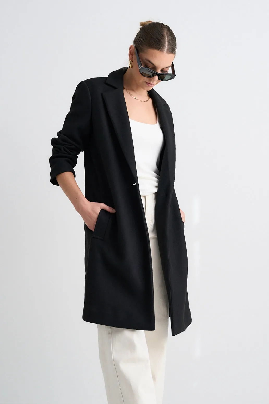 Edmonton Black Long Coat