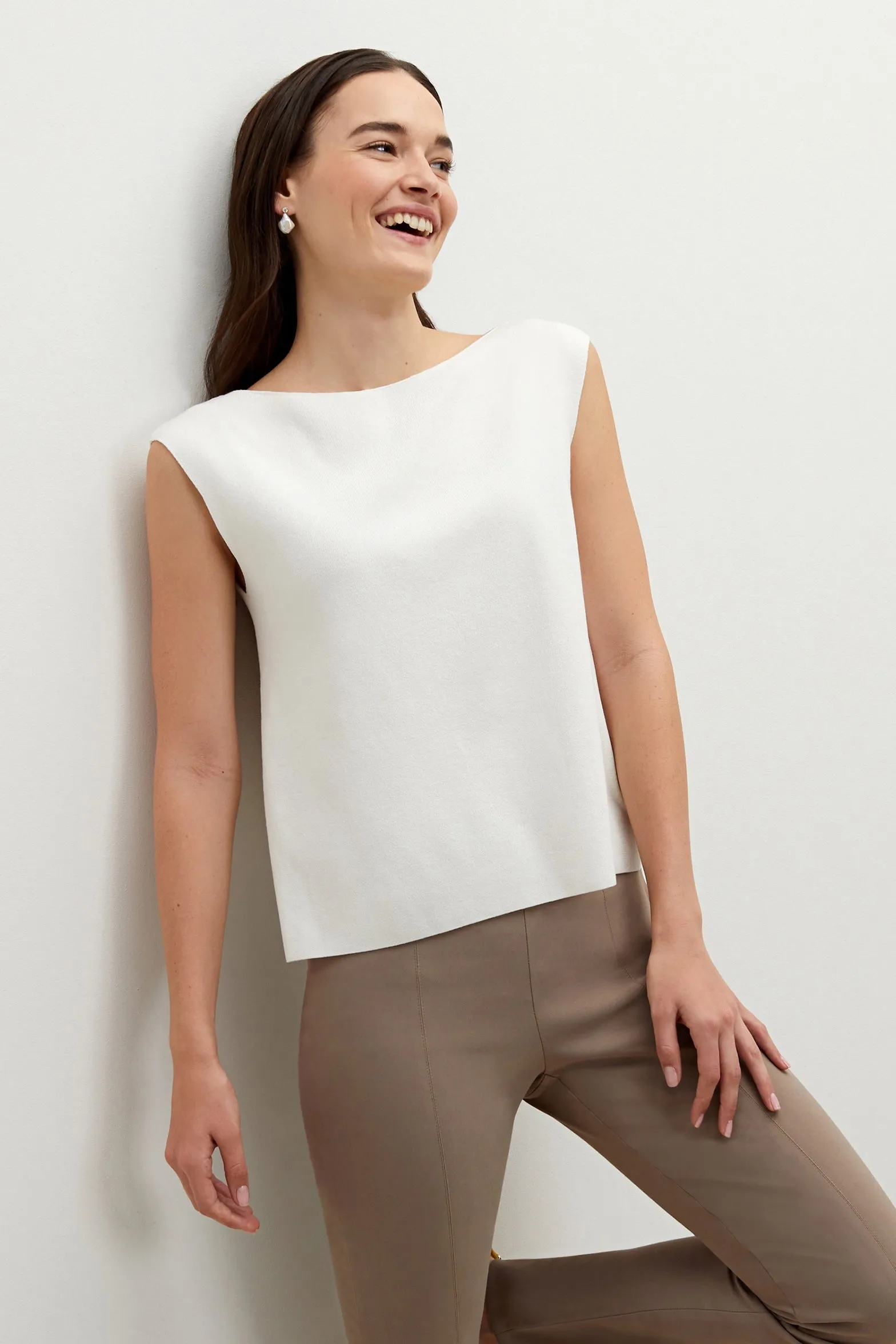 Eileen Top - Eco 365Knit :: Ivory