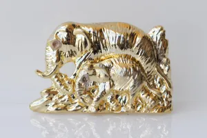 ELEPHANT GOLD BROOCH