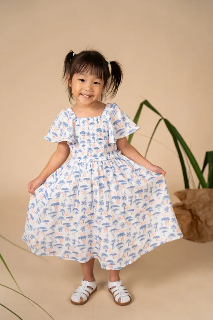 Elise Dress - Blue Safari