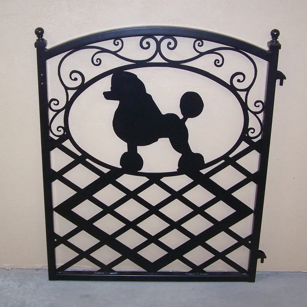 Fence Gate Ornamental Iron Poodle Silhouette