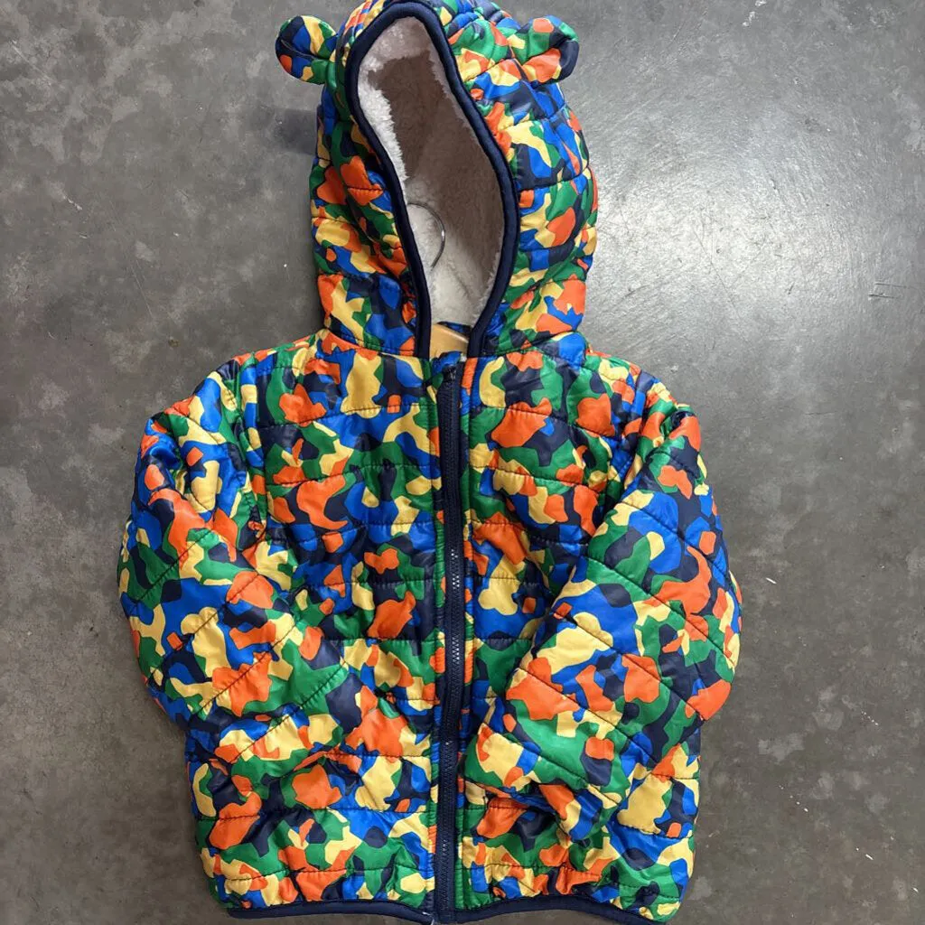 First Impressions Multi Color Puffer Jacket - 24m