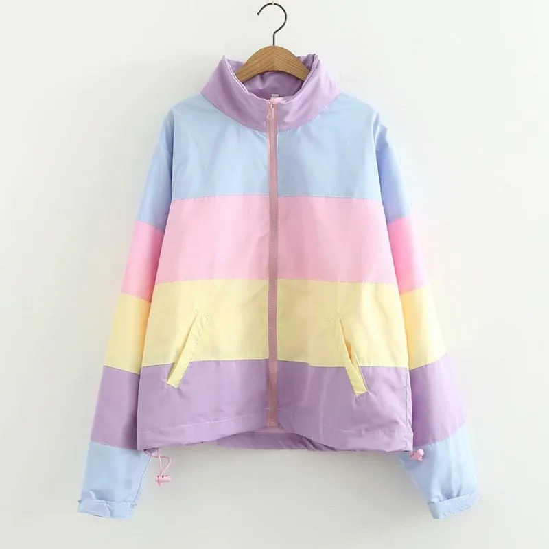 Flectit Pastel Puffer Jacket Thick Warm Padded Parka Coat Women Winter Harajuku Aethetic Girl Outifts Lazy O*f