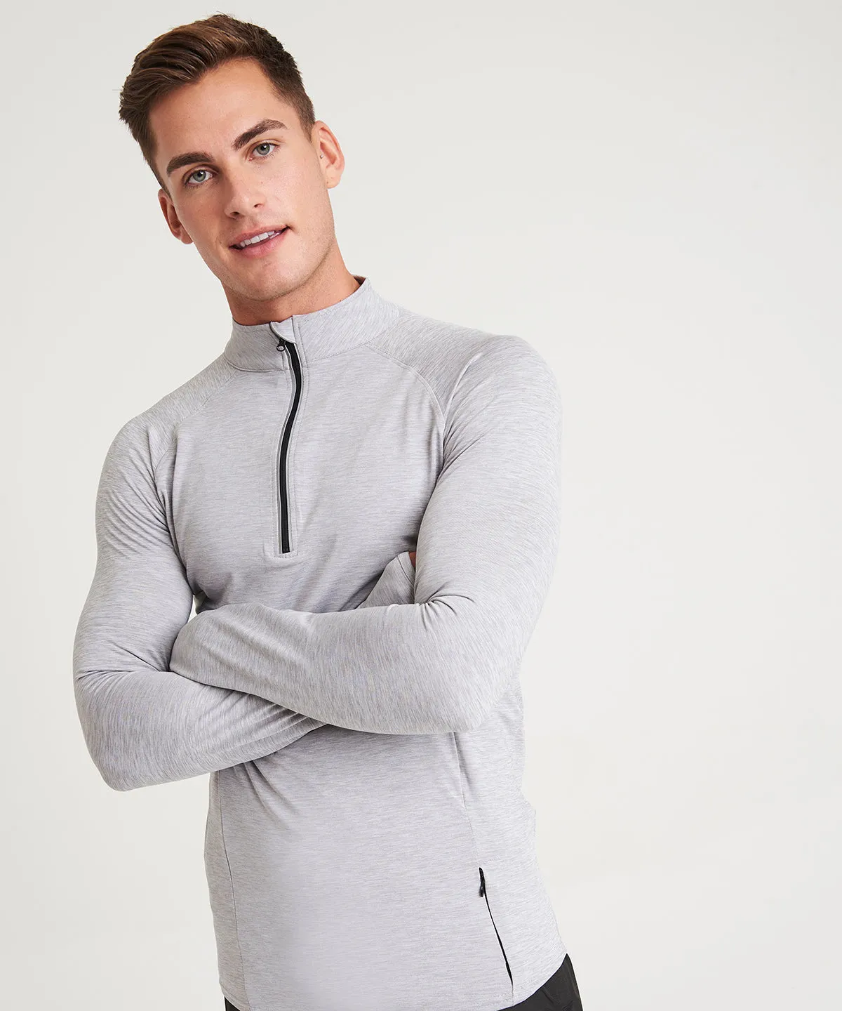 French Navy - Cool Flex long half-zip top