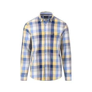 Fynch-Hatton Superfine Pure Cotton Casual Check Shirt 14138000 Pineapple