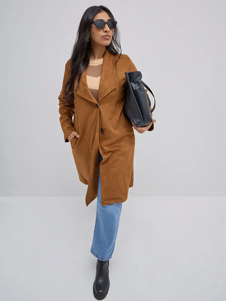 Gia Tan Faux-Suede Coat