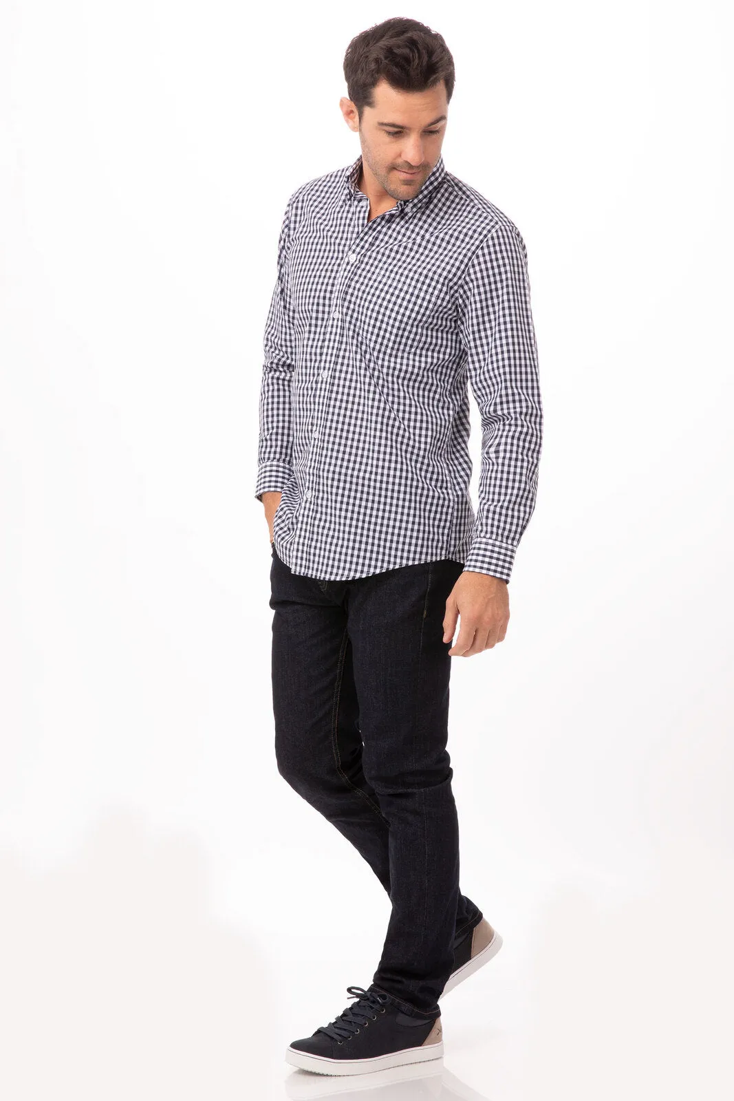 Gingham Men's Dress Shirt-